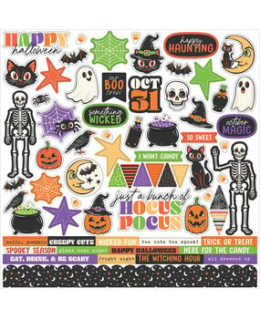 Echo Park Halloween Parade 12x12 Inch Element Sticker (HPD511014)