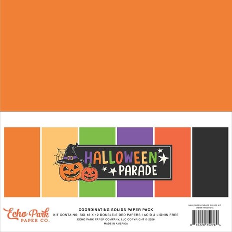 Echo Park Halloween Parade 12x12 Inch Coordination Solids Paper Pack (HPD511015) Echo Park Halloween Parade 12x12 Inch Coordination Solids Paper Pack (HPD511015)