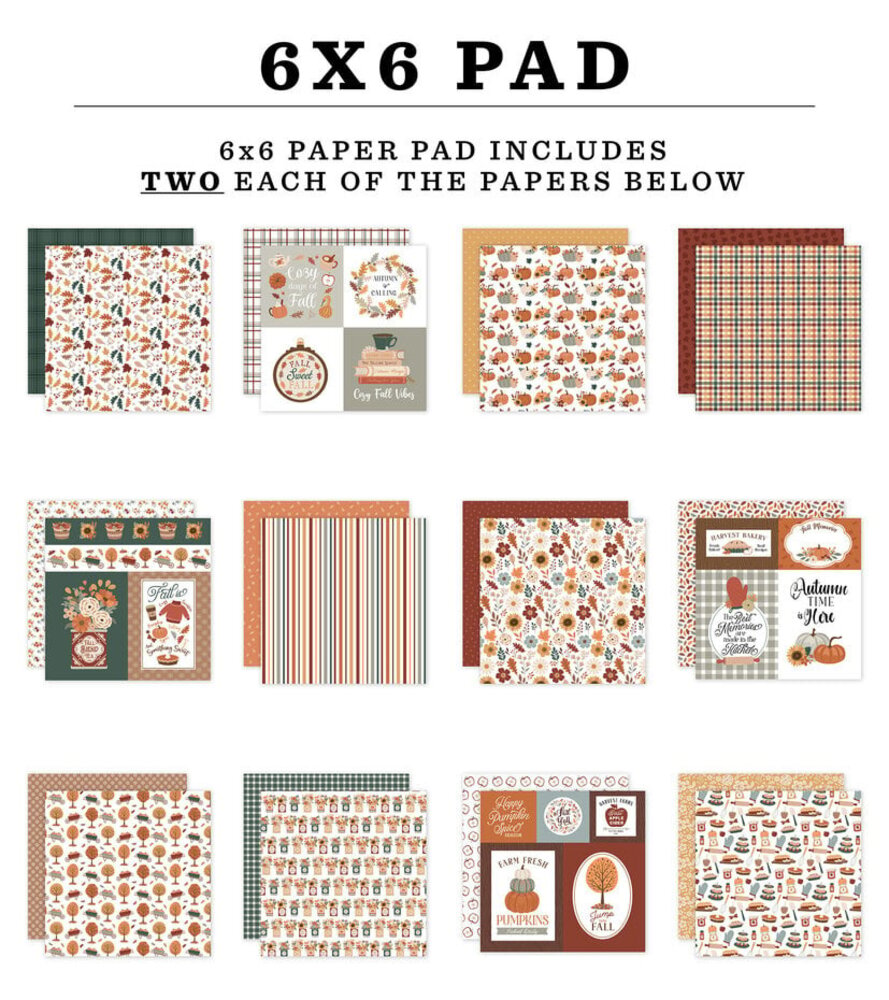 Echo Park Feels Like Fall 6x6 Inch Paper Pad (FLF514023) Echo Park Feels Like Fall 6x6 Inch Paper Pad (FLF514023)
