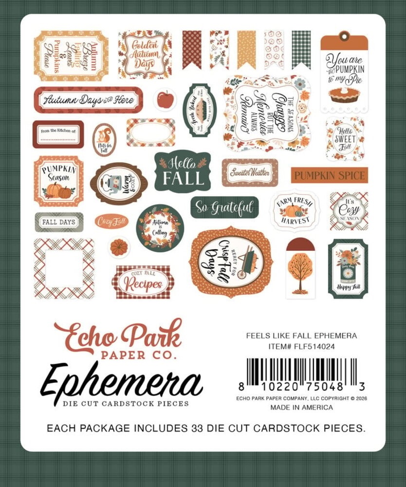 Echo Park Feels Like Fall Ephemera (FLF514024) Echo Park Feels Like Fall Ephemera (FLF514024)