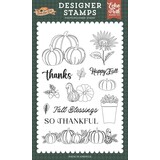 Echo Park Feels Like Fall Clear Stamps Squash And Pumpkins (FLF514044)