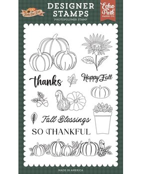 Echo Park Feels Like Fall Clear Stamps Squash And Pumpkins (FLF514044)