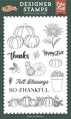 Echo Park Feels Like Fall Clear Stamps Squash And Pumpkins (FLF514044) Echo Park Feels Like Fall Clear Stamps Squash And Pumpkins (FLF514044)