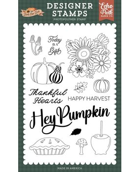 Echo Park Feels Like Fall Clear Stamps Hey Pumpkin (FLF514045)