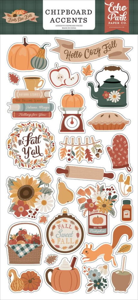 Echo Park Feels Like Fall 6x13 Inch Chipboard Accents (FLF514021) Echo Park Feels Like Fall 6x13 Inch Chipboard Accents (FLF514021)