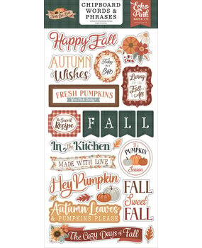 Echo Park Feels Like Fall 6x13 Inch Chipboard Word & Phrases (FLF514022)