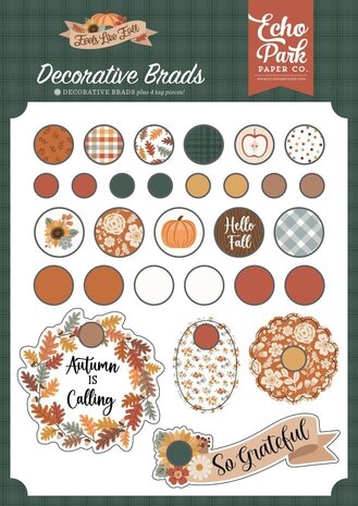Echo Park Feels Like Fall Decorative Brads (FLF514020) Echo Park Feels Like Fall Decorative Brads (FLF514020)