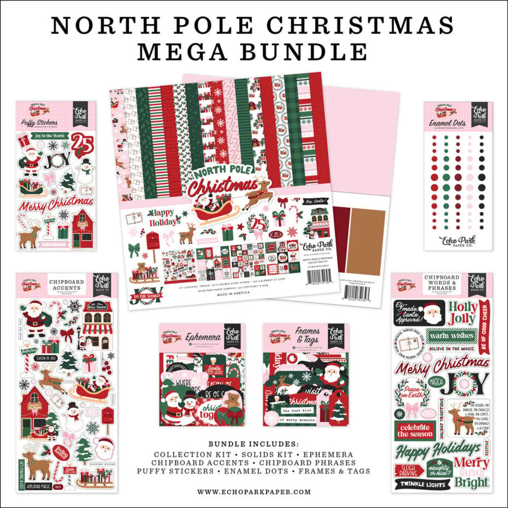 Echo Park North Pole Christmas 12x12 Inch Mega Bundle (NPC515050) Echo Park North Pole Christmas 12x12 Inch Mega Bundle (NPC515050)