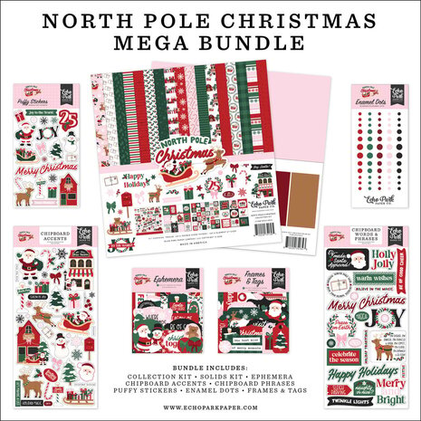 Echo Park North Pole Christmas 12x12 Inch Mega Bundle (NPC515050) Echo Park North Pole Christmas 12x12 Inch Mega Bundle (NPC515050)