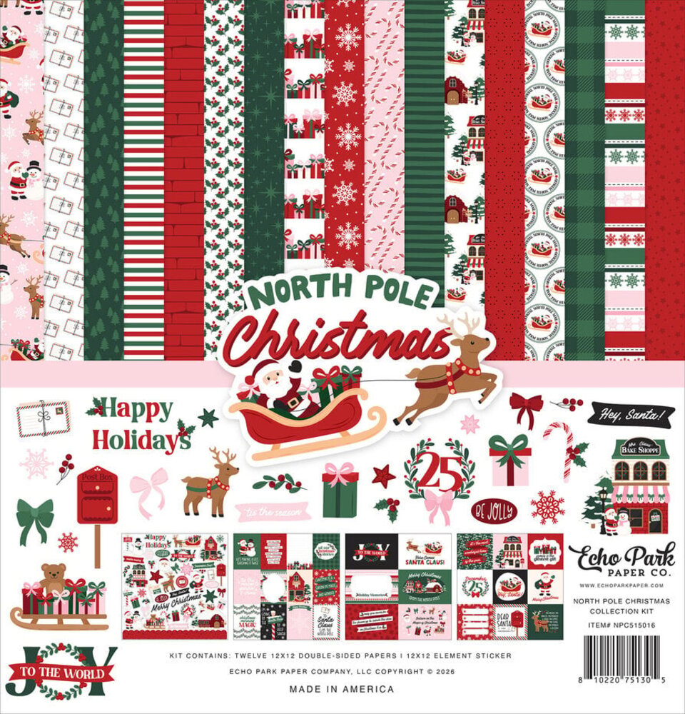 Echo Park North Pole Christmas 12x12 Inch Collection Kit (NPC515016) Echo Park North Pole Christmas 12x12 Inch Collection Kit (NPC515016)