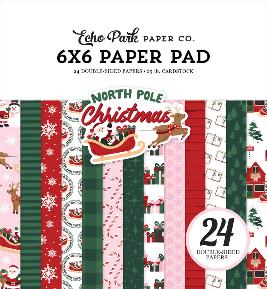 Echo Park North Pole Christmas 6x6 Inch Paper Pad (NPC515023) Echo Park North Pole Christmas 6x6 Inch Paper Pad (NPC515023)