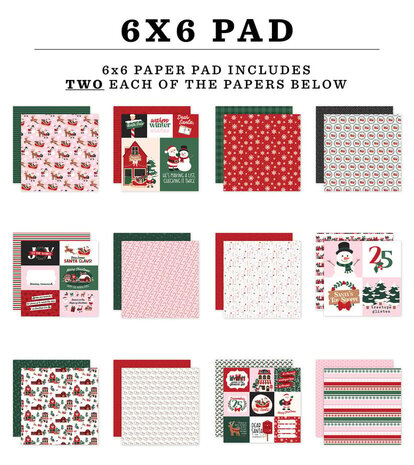 Echo Park North Pole Christmas 6x6 Inch Paper Pad (NPC515023) Echo Park North Pole Christmas 6x6 Inch Paper Pad (NPC515023)