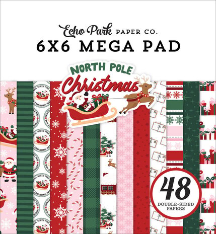 Echo Park North Pole Christmas 6x6 Inch Mega Pad (NPC515031) Echo Park North Pole Christmas 6x6 Inch Mega Pad (NPC515031)