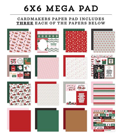 Echo Park North Pole Christmas 6x6 Inch Mega Pad (NPC515031) Echo Park North Pole Christmas 6x6 Inch Mega Pad (NPC515031)