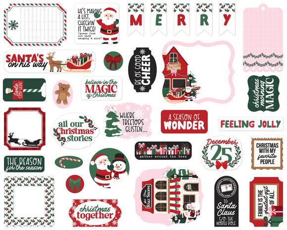 Echo Park North Pole Christmas Ephemera (NPC515024) Echo Park North Pole Christmas Ephemera (NPC515024)