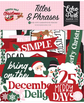 Echo Park North Pole Christmas Ephemera Titles & Phrases (NPC515032)