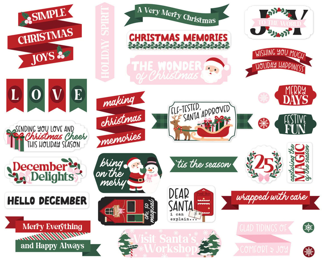Echo Park North Pole Christmas Ephemera Titles & Phrases (NPC515032) Echo Park North Pole Christmas Ephemera Titles & Phrases (NPC515032)