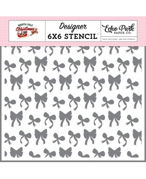 Echo Park North Pole Christmas Stencil Wrapped In A Bow (NPC515033)