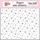 Echo Park North Pole Christmas Stencil Christmas Glimmer (NPC515034)