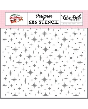 Echo Park North Pole Christmas Stencil Christmas Glimmer (NPC515034)