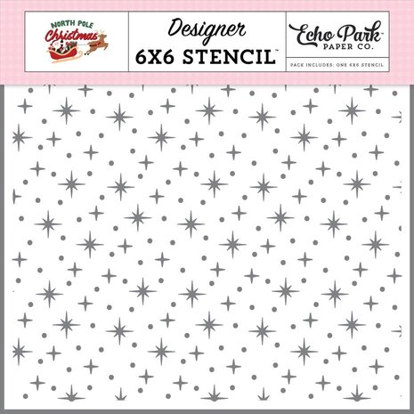 Echo Park North Pole Christmas Stencil Christmas Glimmer (NPC515034) Echo Park North Pole Christmas Stencil Christmas Glimmer (NPC515034)