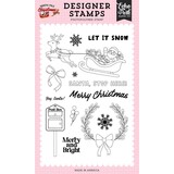 Echo Park North Pole Christmas Clear Stamps Santa Stop Here (NPC515044)