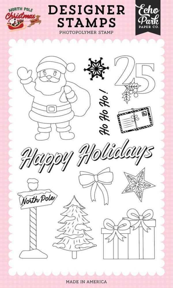 Echo Park North Pole Christmas Clear Stamps North Pole Sign (NPC515045)
