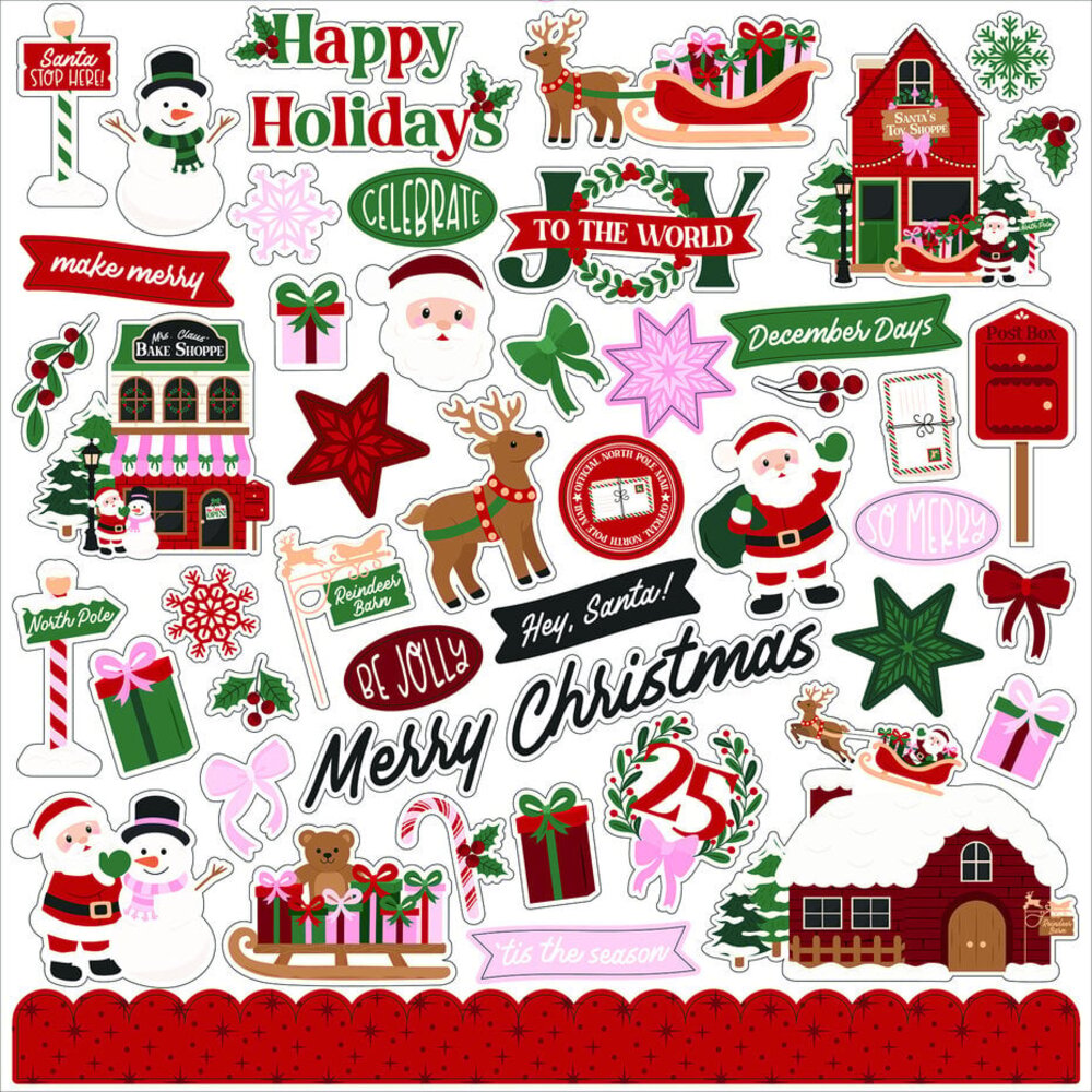 Echo Park North Pole Christmas 12x12 Inch Element Sticker (NPC515014) Echo Park North Pole Christmas 12x12 Inch Element Sticker (NPC515014)