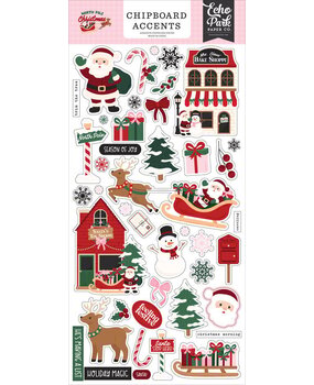 Echo Park North Pole Christmas 6x13 Inch Chipboard Accents (NPC515021)