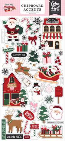 Echo Park North Pole Christmas 6x13 Inch Chipboard Accents (NPC515021) Echo Park North Pole Christmas 6x13 Inch Chipboard Accents (NPC515021)