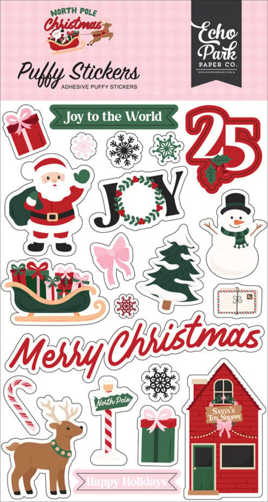 Echo Park North Pole Christmas Puffy Stickers (NPC515066) Echo Park North Pole Christmas Puffy Stickers (NPC515066)