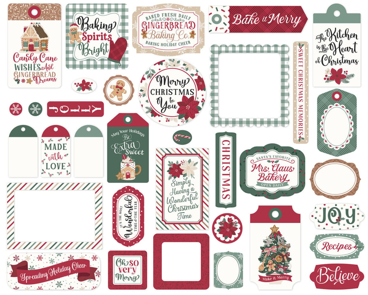 Echo Park Baking Christmas Cheer Ephemera Frames & Tags (BCC516025) Echo Park Baking Christmas Cheer Ephemera Frames & Tags (BCC516025)