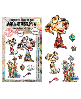 AALL and Create Clear Stamp Set A6 Merry Woofmas (AALL-TP-1493) AALL and Create Clear Stamp Set A6 Merry Woofmas (AALL-TP-1493)