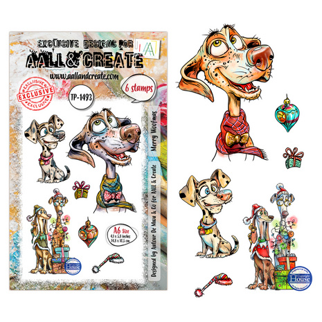 AALL and Create Clear Stamp Set A6 Merry Woofmas (AALL-TP-1493) AALL and Create Clear Stamp Set A6 Merry Woofmas (AALL-TP-1493)