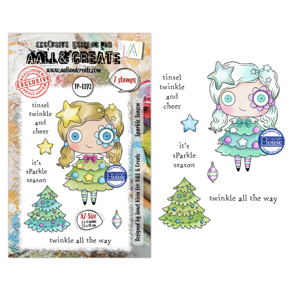 AALL and Create Clear Stamp Set A7 Sparkle Season (AALL-TP-1393) AALL and Create Clear Stamp Set A7 Sparkle Season (AALL-TP-1393)
