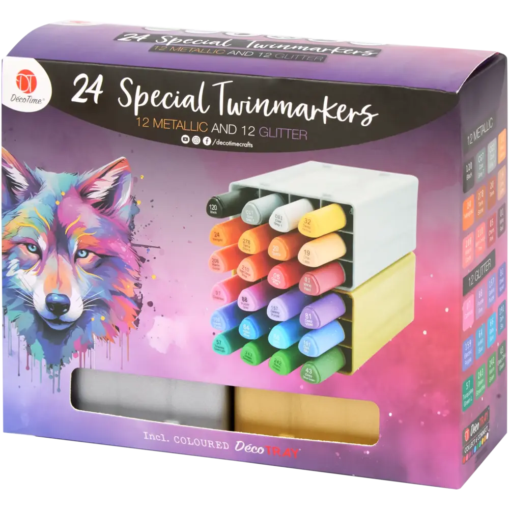 DécoTime 24 Glitter & Metallic Twin Markers (3217469) DécoTime 24 Glitter & Metallic Twin Markers (3217469)