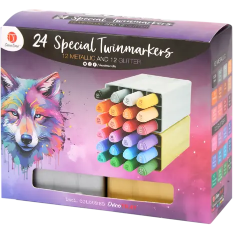 DécoTime 24 Glitter & Metallic Twin Markers (3217469) DécoTime 24 Glitter & Metallic Twin Markers (3217469)