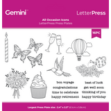 Gemini LetterPress Press Plate All Occasion Icons (CC-LP-PP-AOI)