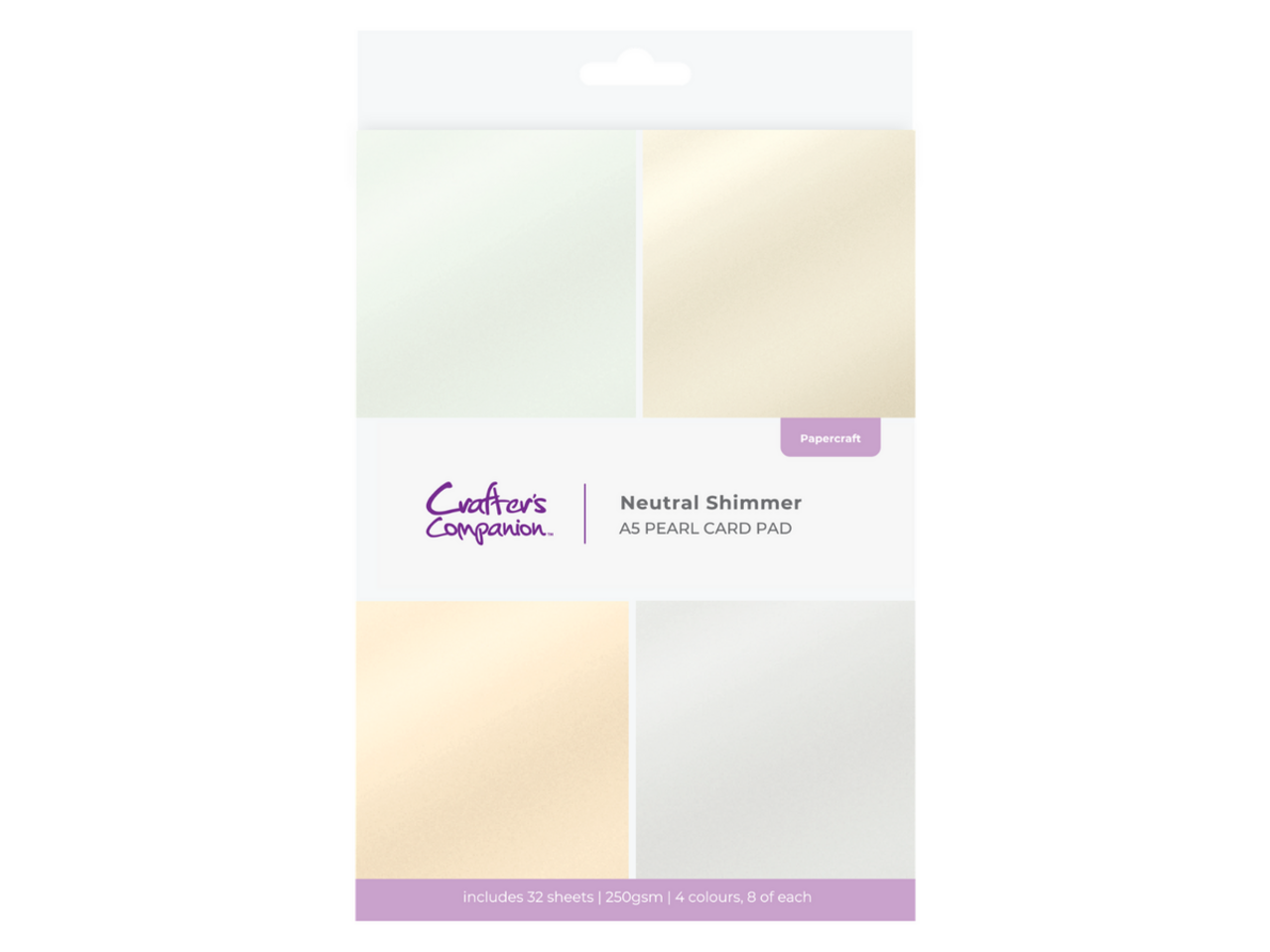 Crafter's Companion Neutral Shimmer A5 Pearl Card Pad (CC-PPADA5-NESH) Crafter's Companion Neutral Shimmer A5 Pearl Card Pad (CC-PPADA5-NESH)