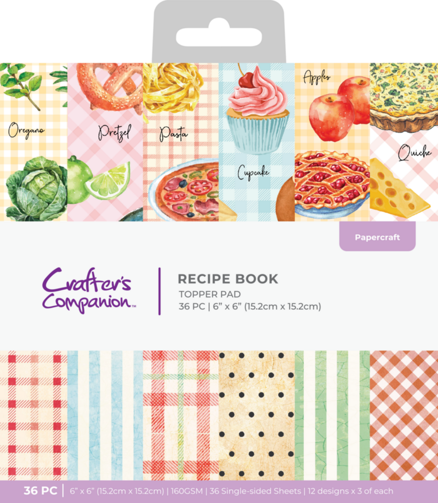 Crafter's Companion Recipe Book 6x6 Inch Topper Pad (CC-RB-TOP6) Crafter's Companion Recipe Book 6x6 Inch Topper Pad (CC-RB-TOP6)
