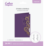 Crafter's Companion Cut in Edge Adhesive Rub Ons Stars & Swirls (CC-RUB6-SS)