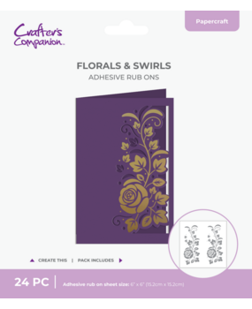 Crafter's Companion Cut in Edge Adhesive Rub Ons Florals & Swirls (CC-RUB6-FLS) Crafter's Companion Cut in Edge Adhesive Rub Ons Florals & Swirls (CC-RUB6-FLS)