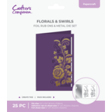 Crafter's Companion Cut in Edge Foil Rub Ons & Metal Die Florals & Swirls (CC-FOILTR6-MD-FLS)