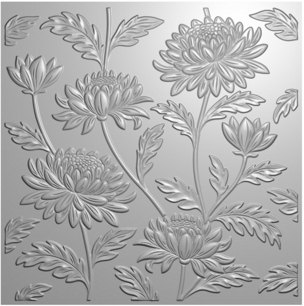 Crafter's Companion 3D Embossing Folder Charming Chrysanthemums (CC-3D-EF5.5-CHCH)