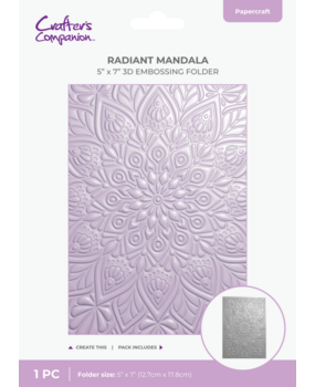 Crafter's Companion 3D Embossing Folder Radiant Mandala (CC-3D-EF5-RAMA) Crafter's Companion 3D Embossing Folder Radiant Mandala (CC-3D-EF5-RAMA)