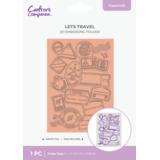 Crafter's Companion 2D Embossing Folder Let's Travel (CC-RV-EF5-LETR)