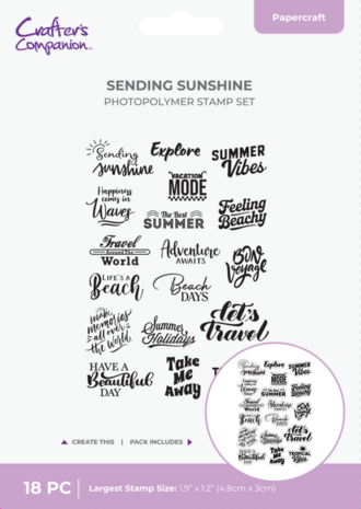 Crafter's Companion Sending Sunshine Clear Stamps (CC-RV-STP-SESU) Crafter's Companion Sending Sunshine Clear Stamps (CC-RV-STP-SESU)