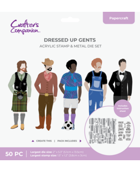 Crafter's Companion Dressed Up Gents Stamp & Dies (CC-STD-DUGE) Crafter's Companion Dressed Up Gents Stamp & Dies (CC-STD-DUGE)