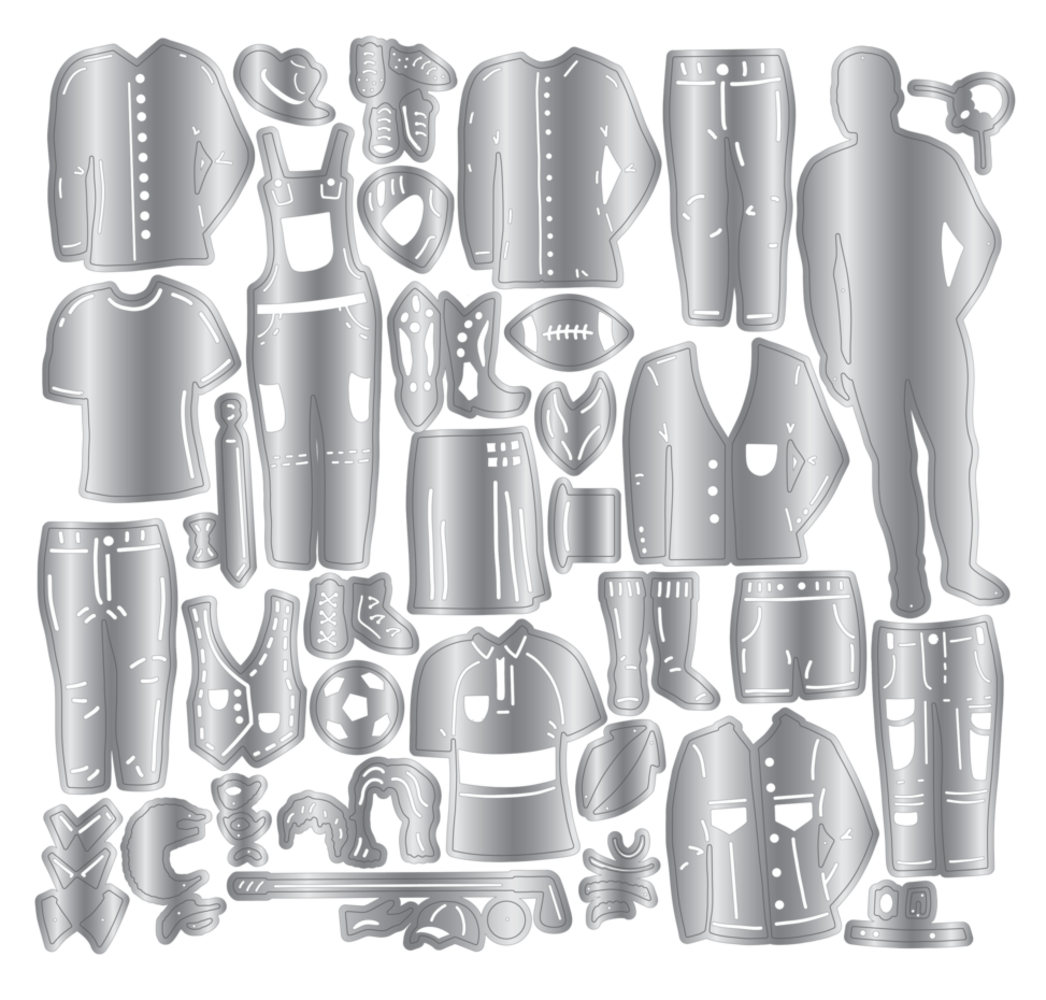 Crafter's Companion Dressed Up Gents Stamp & Dies (CC-STD-DUGE) Crafter's Companion Dressed Up Gents Stamp & Dies (CC-STD-DUGE)