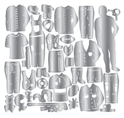 Crafter's Companion Dressed Up Gents Stamp & Dies (CC-STD-DUGE) Crafter's Companion Dressed Up Gents Stamp & Dies (CC-STD-DUGE)